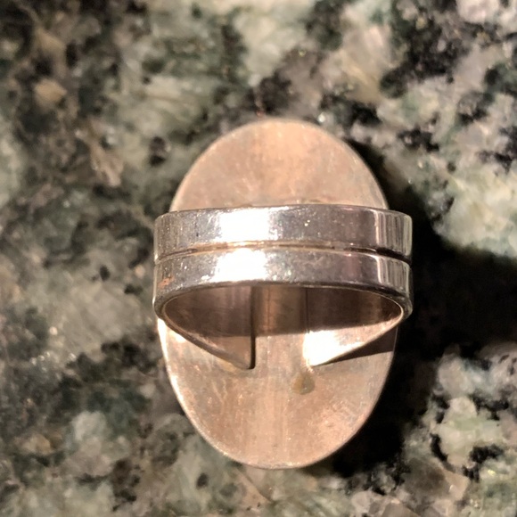 Vintage Navajo Turquoise Ring Signed Marian Nex 12.12 grams - Picture 4 of 7